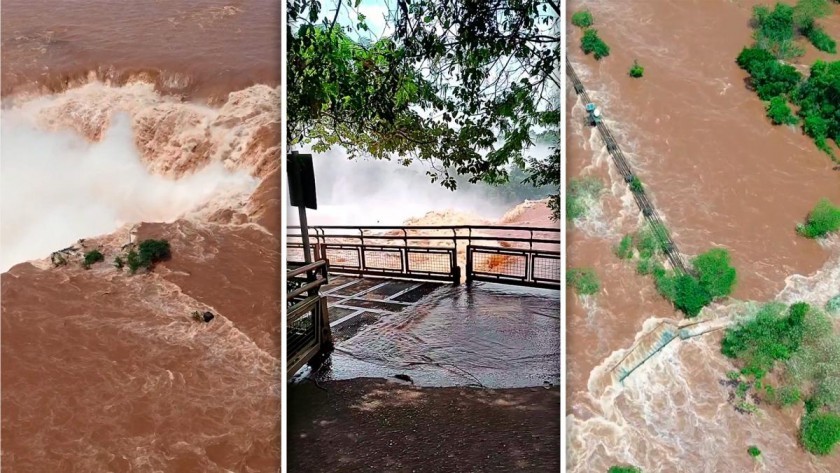 Cataratas: continuarán cerrados los circuitos ante la crecida del río